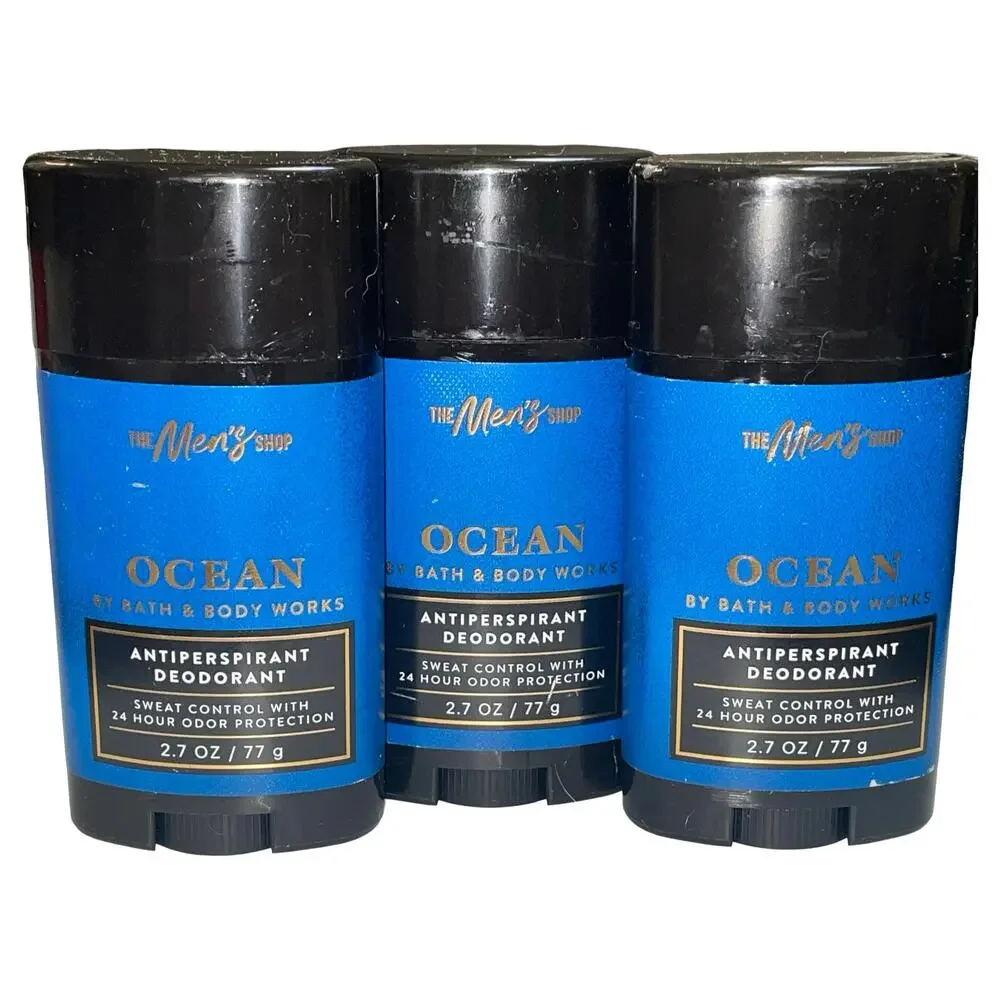 Lot of 3 Bath Body Works Ocean Antiperspirant Deodorant Men Care Stick BBW New